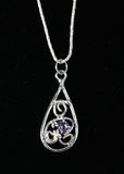 Swirl Drop Design with Amethyst