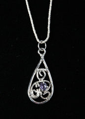 Swirl Drop Design with Amethyst