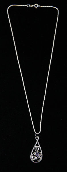 Swirl Drop Design with Amethyst