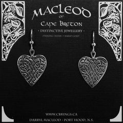 Celtic Heart Earrings     E-112