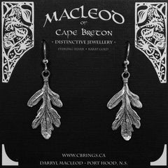 Dusty Miller Leaf earrings    E-217A