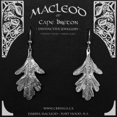 Dusty Miller Leaf Earrings, Medium    E217B