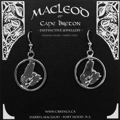 Cape Breton Island Circle Frame Earrings      E401B