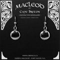 Antique Button Earrings - Plain, Small     E-603A