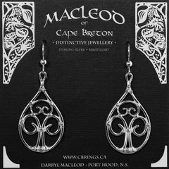 Swirl Drop Earrings, wide    E-709