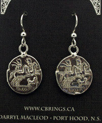 Roman Coin Design Earrings      E710