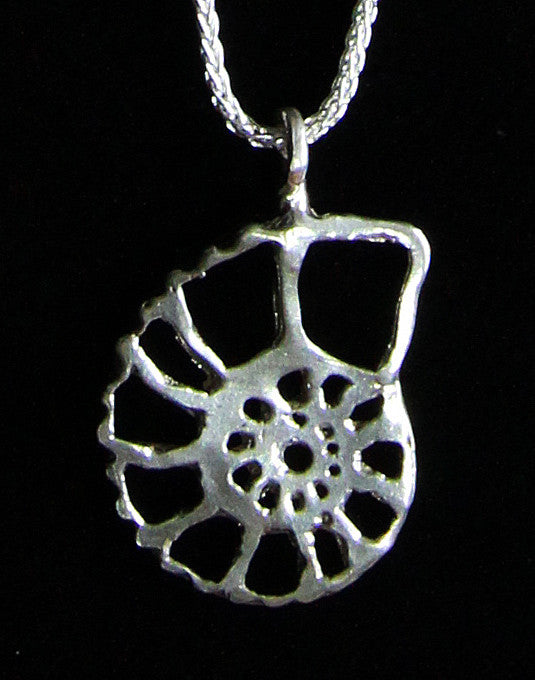 Ammonite Fossil Slice Pendant